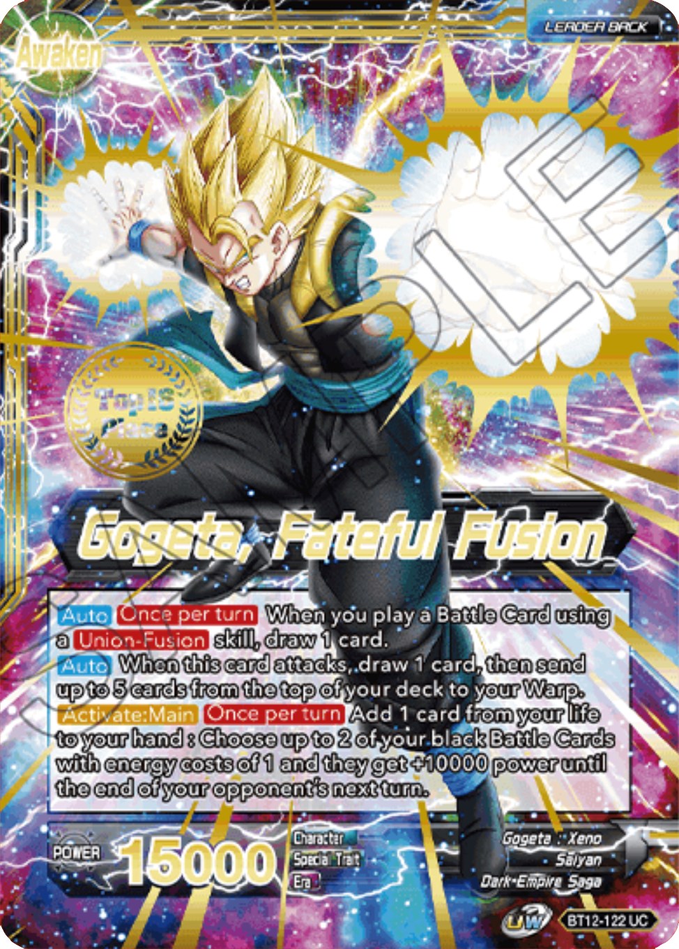 Son Goku & Vegeta // Gogeta, Fateful Fusion (2021 Championship Top 16) -  Tournament Promotion Cards - Dragon Ball Super CCG
