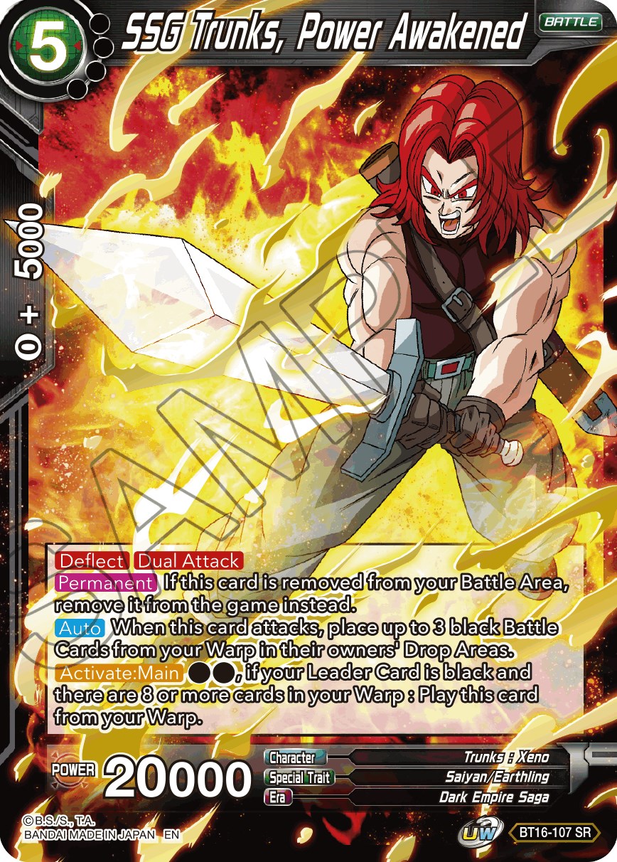 SSG Trunks, Power Awakened (SPR) - Realm of the Gods - Dragon Ball Super CCG