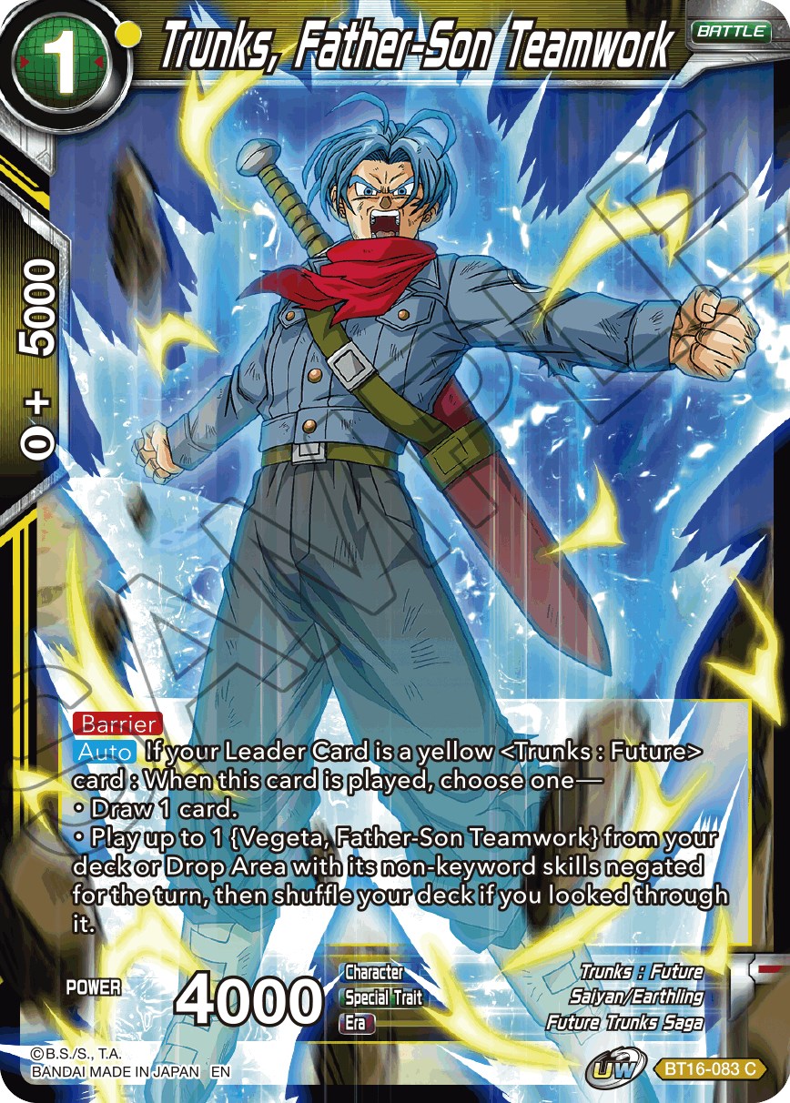 Dragon Ball Super Card TCG TRUNKS part 29 prism by Oden-Ya Rare Japan Copyright