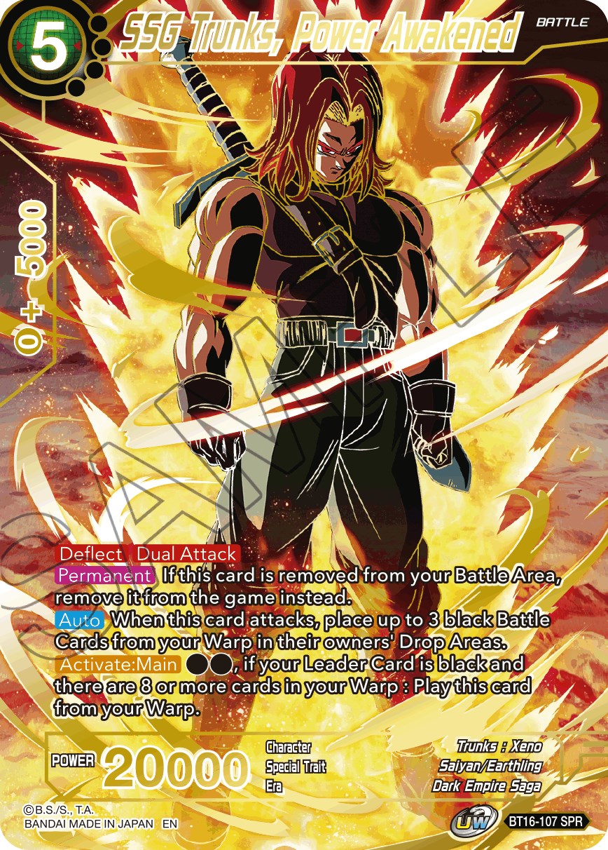 SSG Trunks, Power Awakened (SPR) - Realm of the Gods - Dragon Ball Super CCG