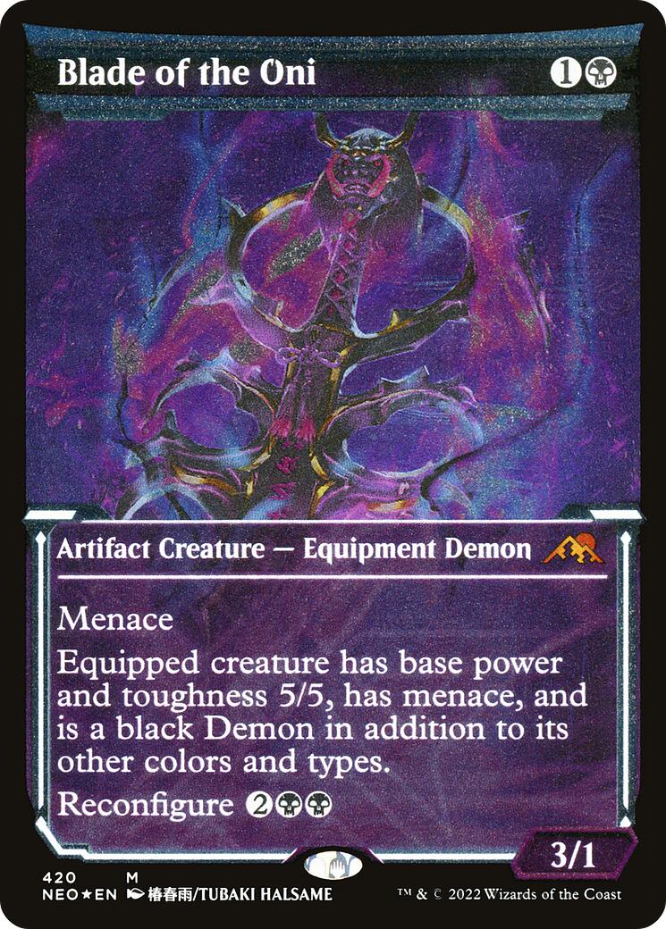 Blade of the Oni (Showcase) (Foil Etched) Kamigawa Neon Dynasty