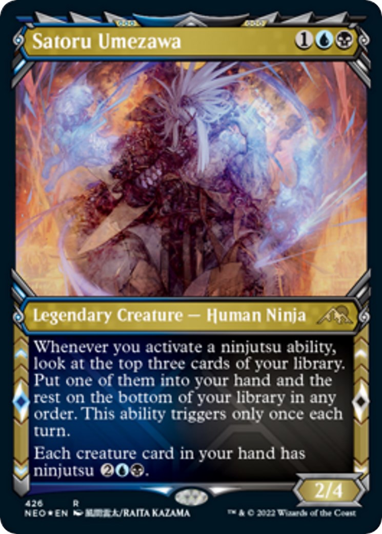 Satoru Umezawa (Showcase) (Foil Etched) Kamigawa Neon Dynasty