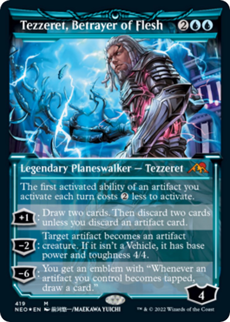 Tezzeret, Betrayer of Flesh (Showcase) (Foil Etched) Kamigawa Neon