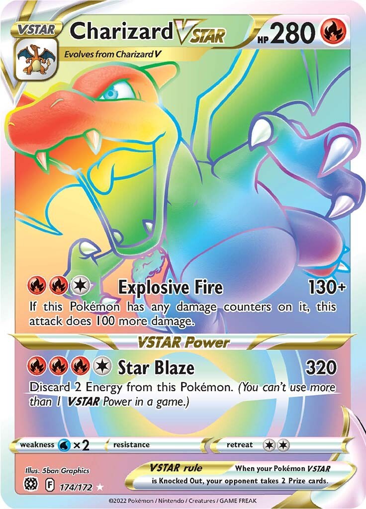 Is Charizard Vstar Rainbow rare?