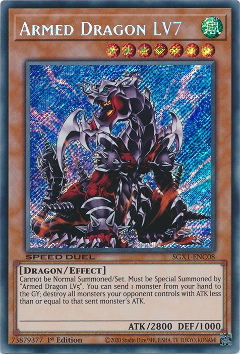1996 Yu-Gi-Oh First Edition Armed Dragon LV3 Card Lot Of 7
