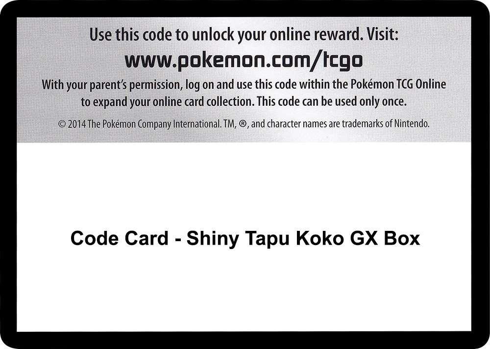 Pokemon Shiny Tapu Koko GX Box