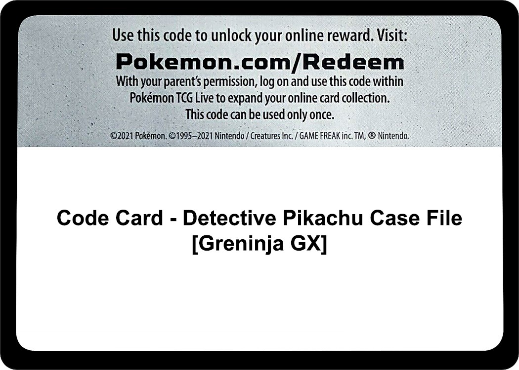 Mewtwo-GX Detective Pikachu - Pokemon TCG Live Codes