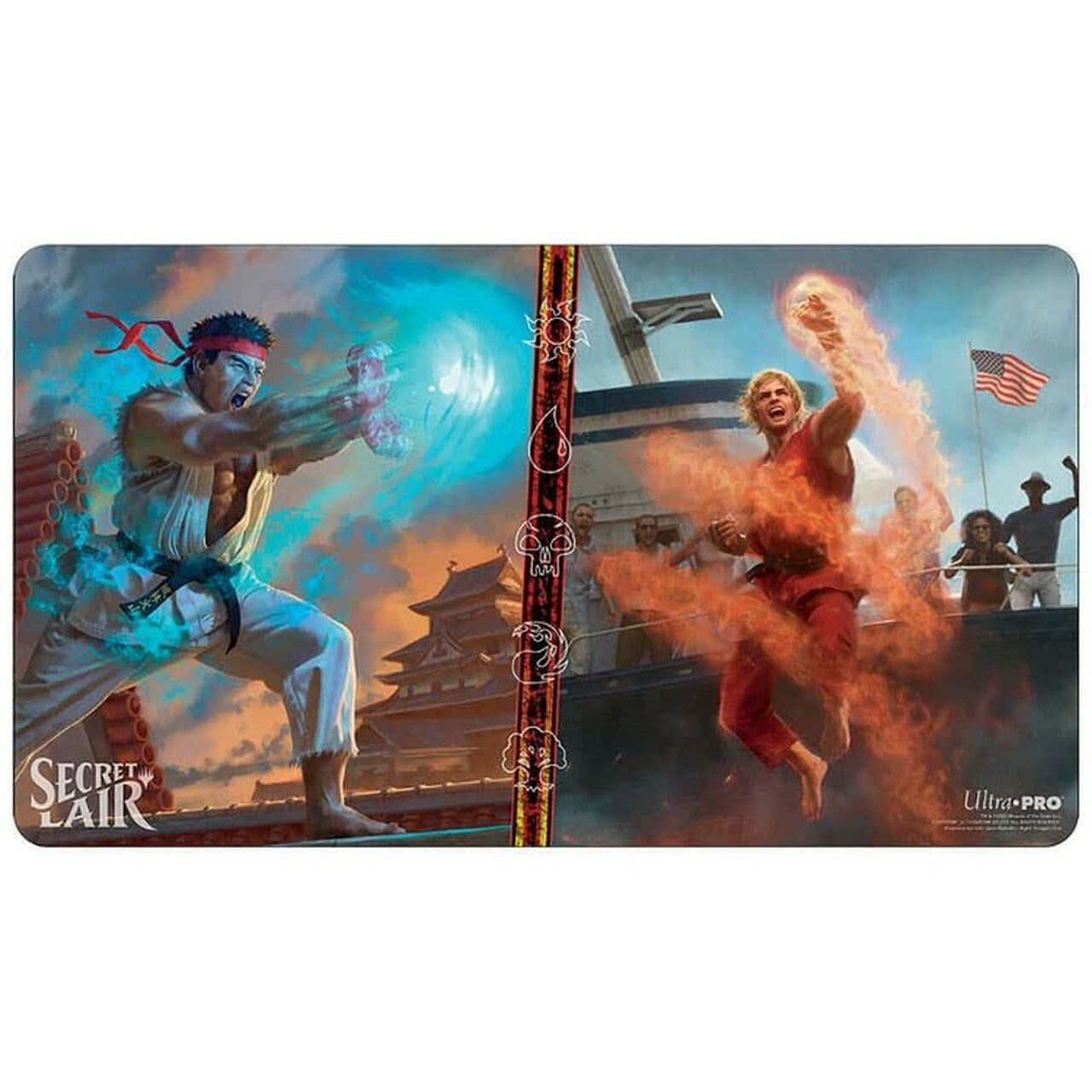Secret Lair: Street Fighter "Ryu, World Warrior and Ken, Burning Brawler"  Playmat for Magic The Gathering - Ultra Pro Playmats - Playmats