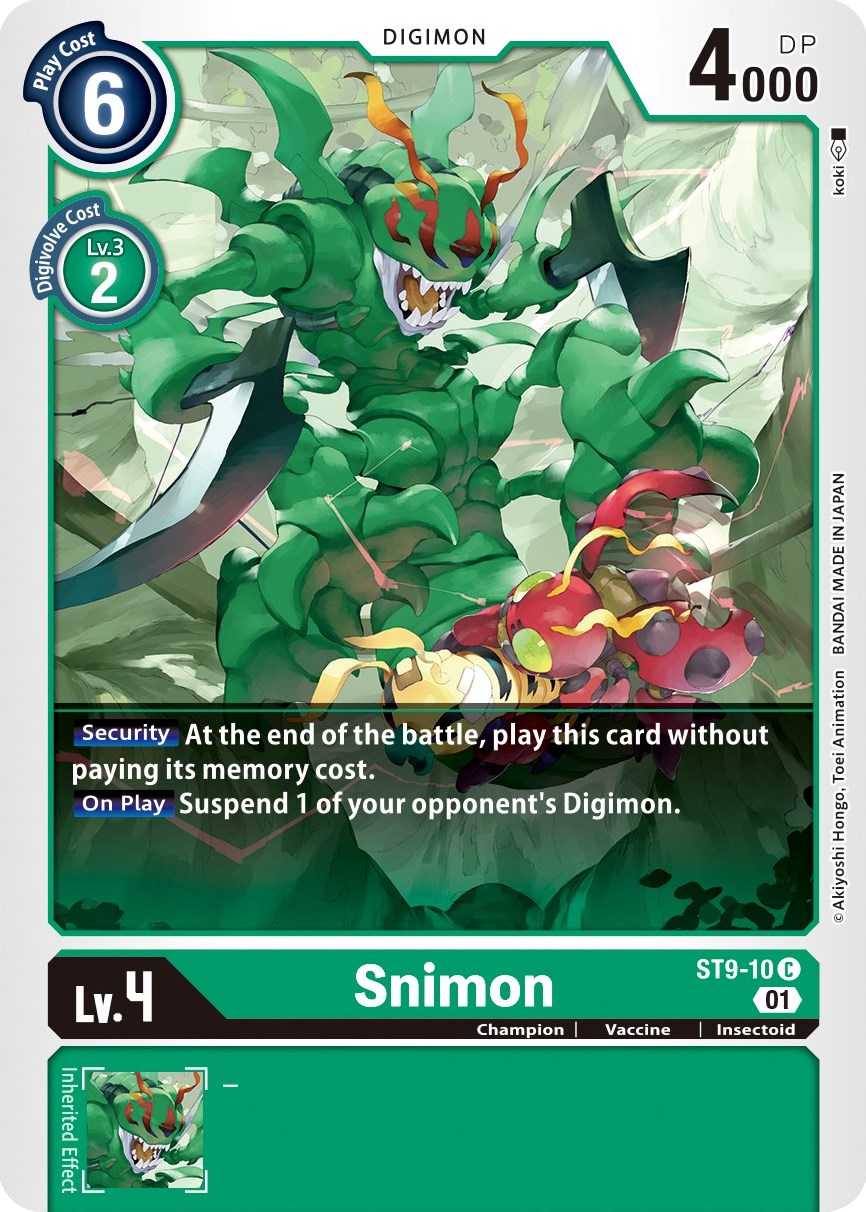 Snimon Starter Deck 09 Ultimate Ancient Dragon Digimon Card Game