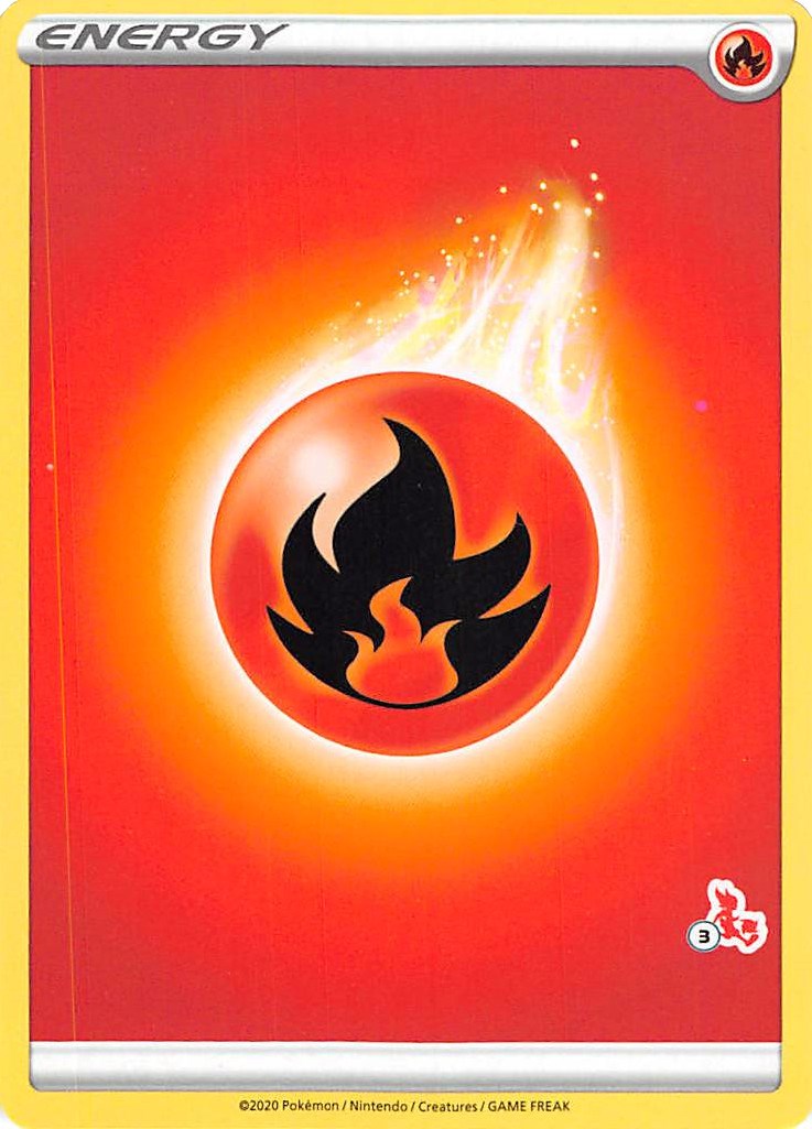 Fire Energy (#3 Cinderace Stamped) card artwork