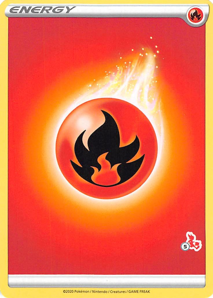 Fire Energy (#5 Cinderace Stamped) card artwork