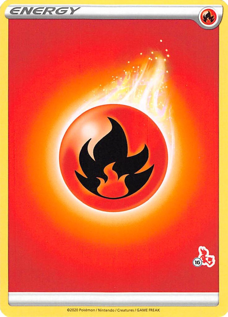 Fire Energy (#16 Cinderace Stamped) card artwork