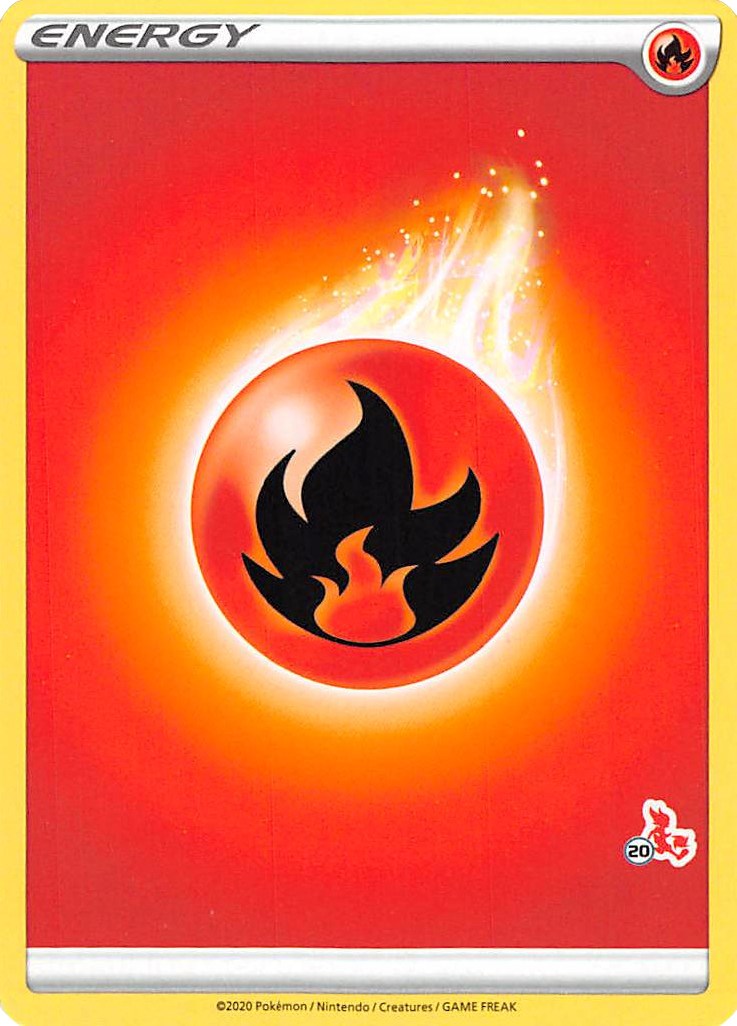 Fire Energy (#20 Cinderace Stamped) card artwork