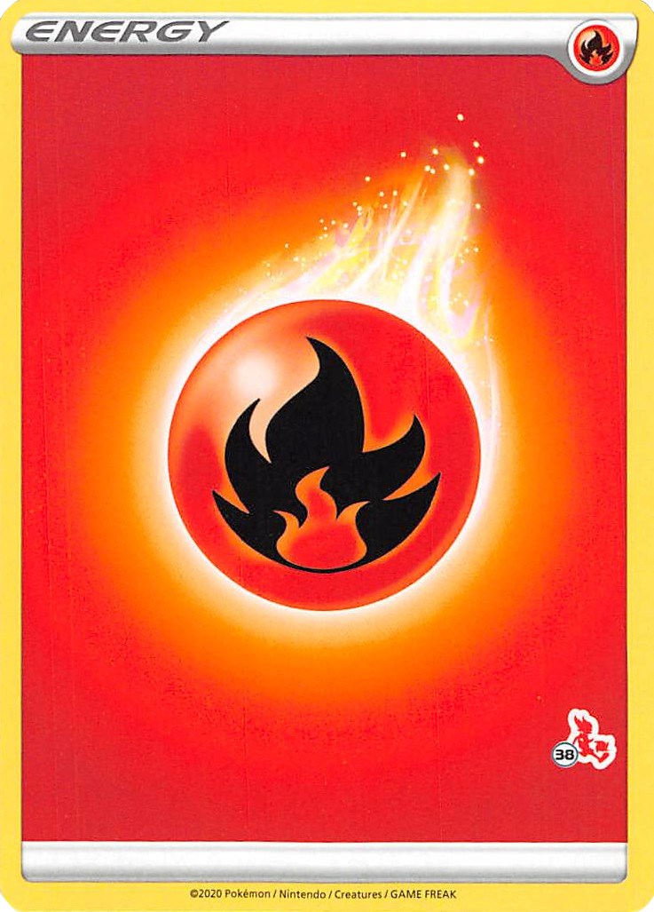 Fire Energy (#38 Cinderace Stamped) card artwork