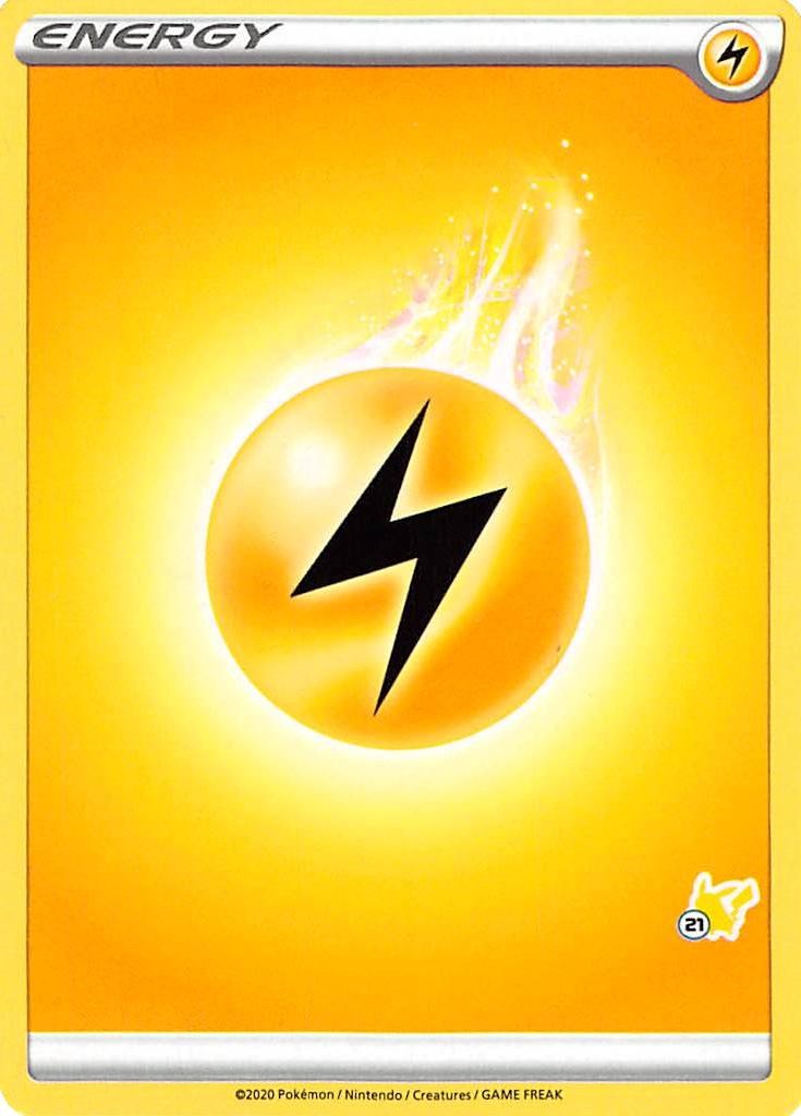 Lightning Energy (#21 Pikachu Stamped) card artwork