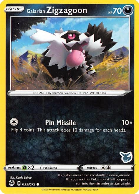 Galarian Zigzagoon card artwork