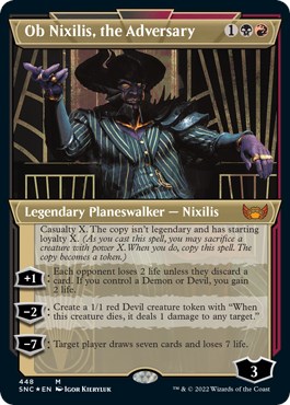 Ob Nixilis, the Adversary (Showcase) (Foil Etched) - Streets of