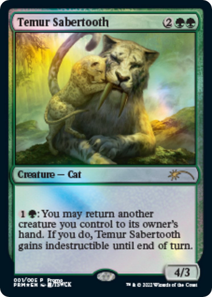 Temur Sabertooth Unique and Miscellaneous Promos Magic The