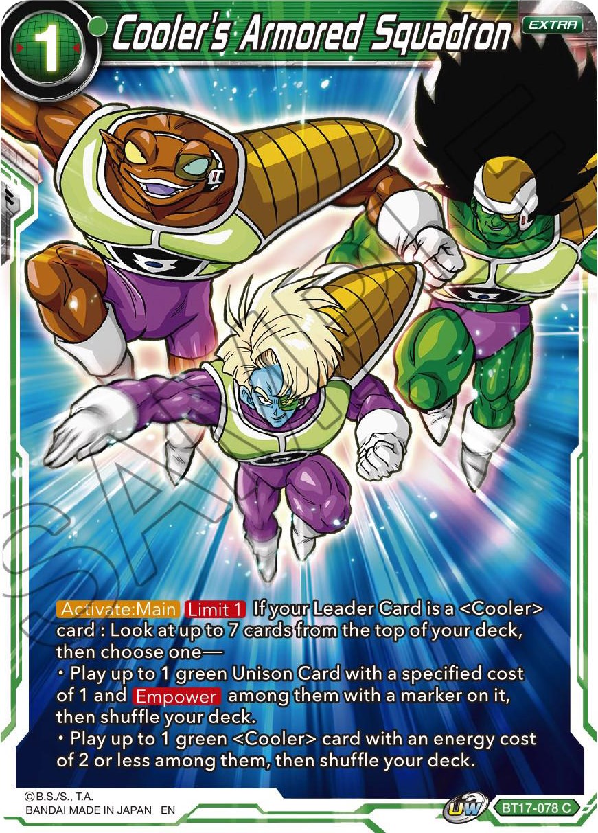 Cooler's Armored Squadron Ultimate Squad Dragon Ball Super Masters