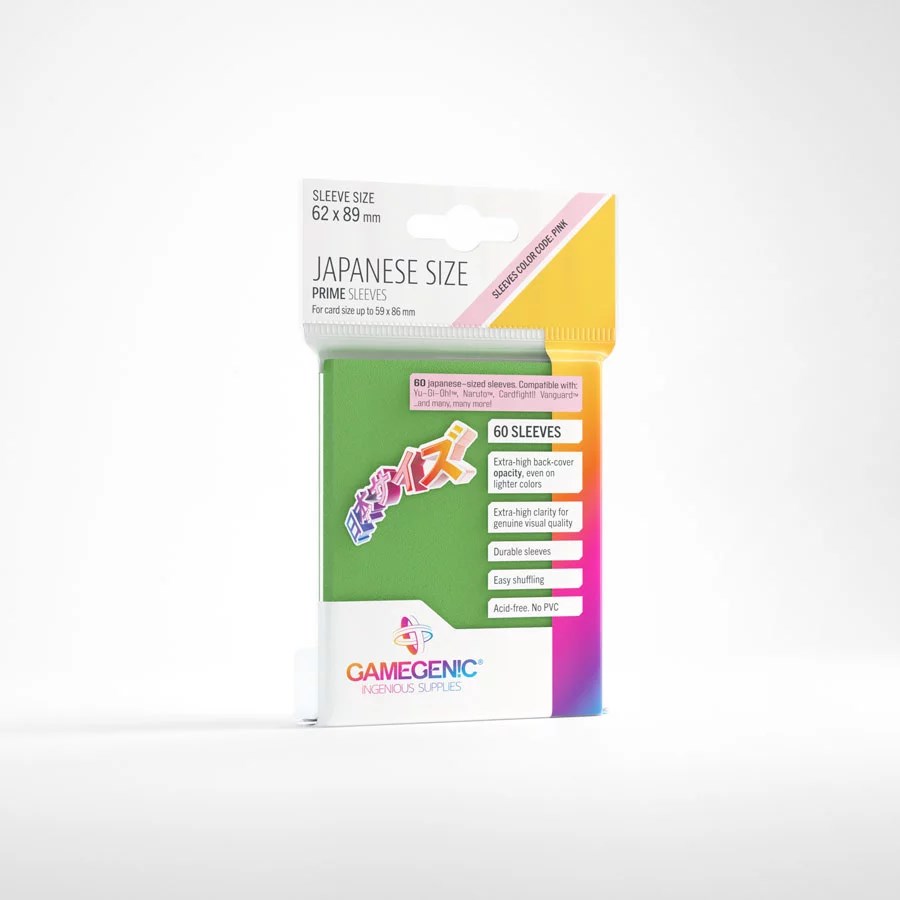 Gamegenic Just Sleeves – 60 Bustine Protettive Per Carte Gioco Dimensioni Giapponesi (62x89 Mm), Trasparenti