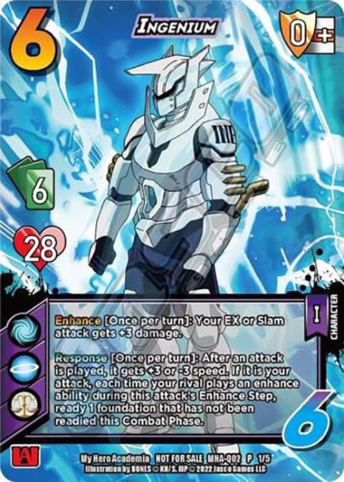 Ingenium (Quirk Pack 2) - UniVersus: My Hero Academia Promo Cards ...