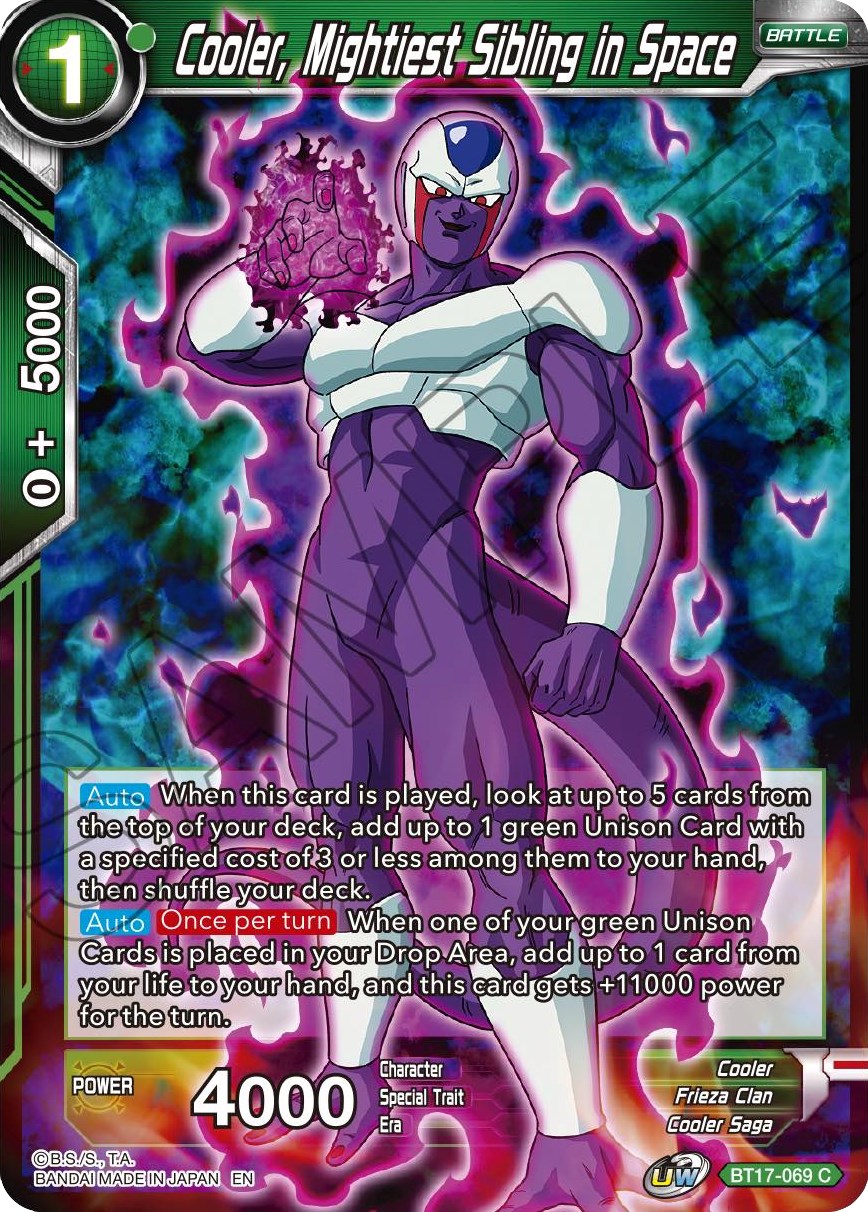 Cooler, Mightiest Sibling in Space - Ultimate Squad - Dragon Ball Super CCG