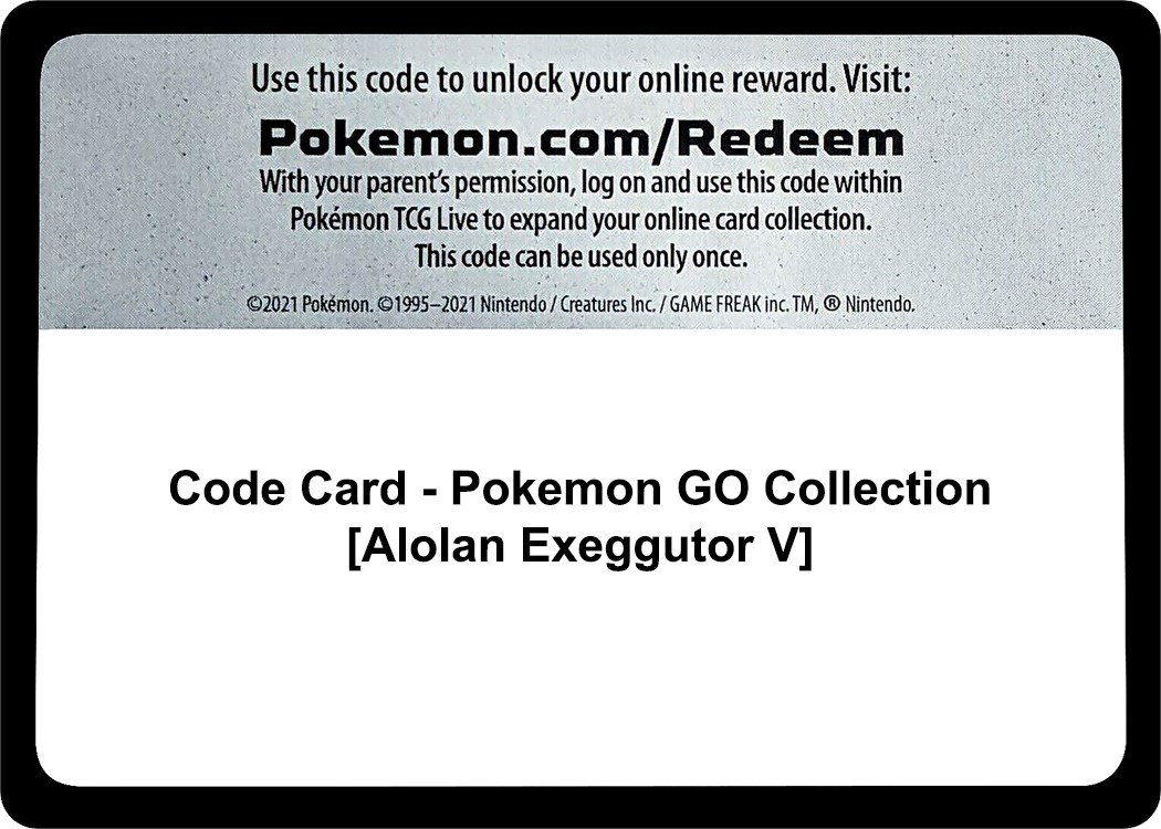 Pokemon TCG: Pokemon GO Collection Alolan Exeggutor V