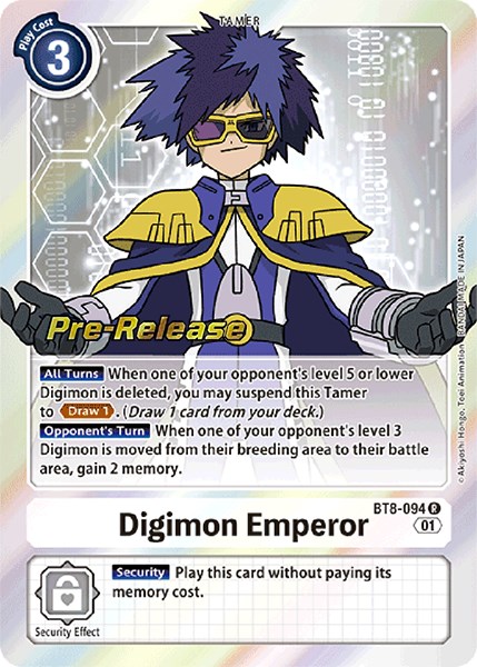 Digimon Emperor - New Awakening Pre-Release Cards - Digimon Card Game