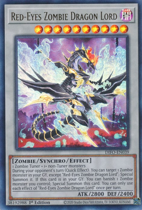 Tøj Forholdsvis røg Red-Eyes Zombie Dragon Lord - Dimension Force - YuGiOh