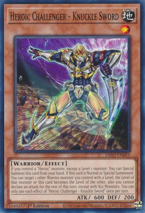 Heroic Challenger - Knuckle Sword - Dimension Force - YuGiOh