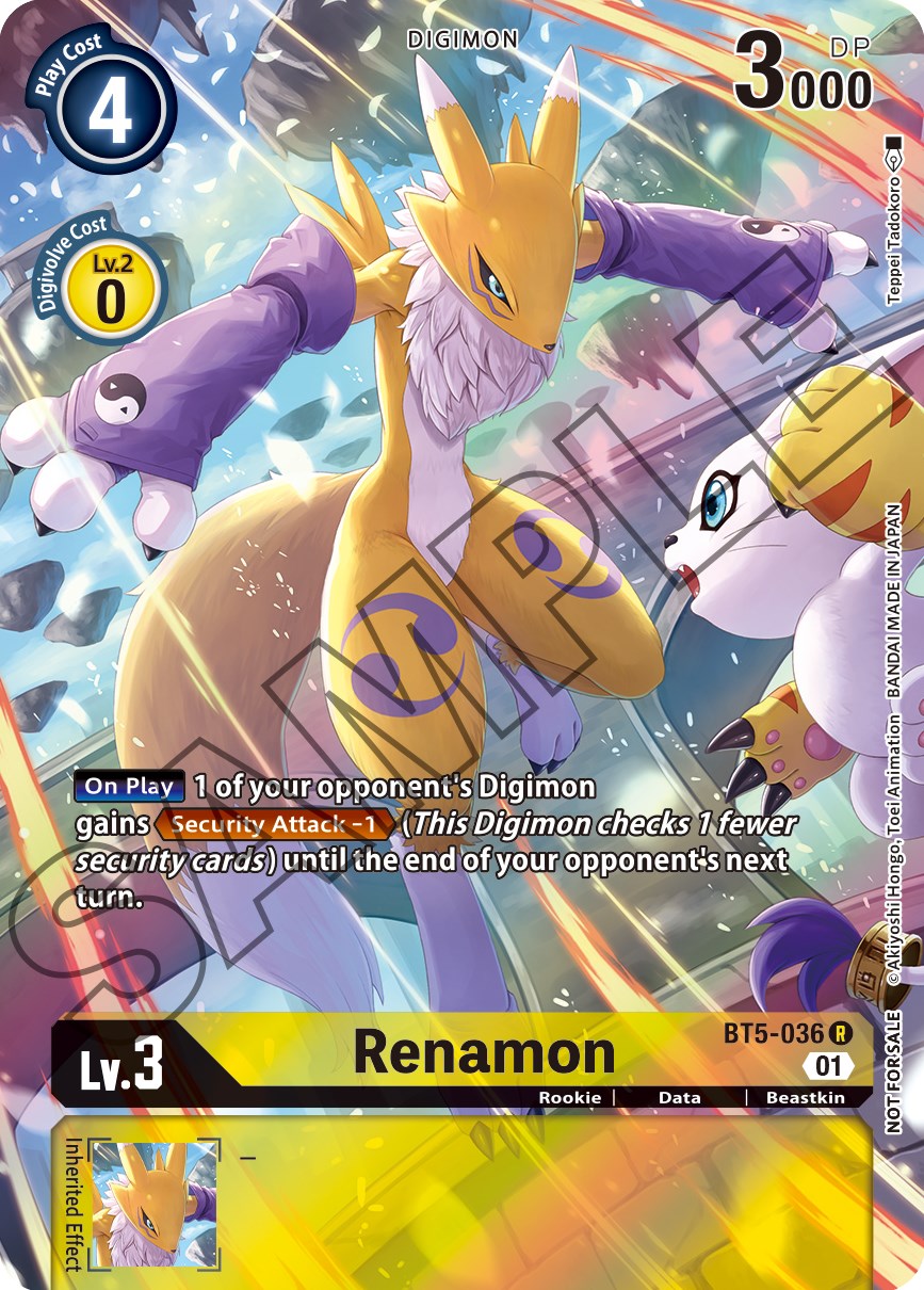 Renamon Tamer S Card Set Battle Of Omni Digimon Card Game