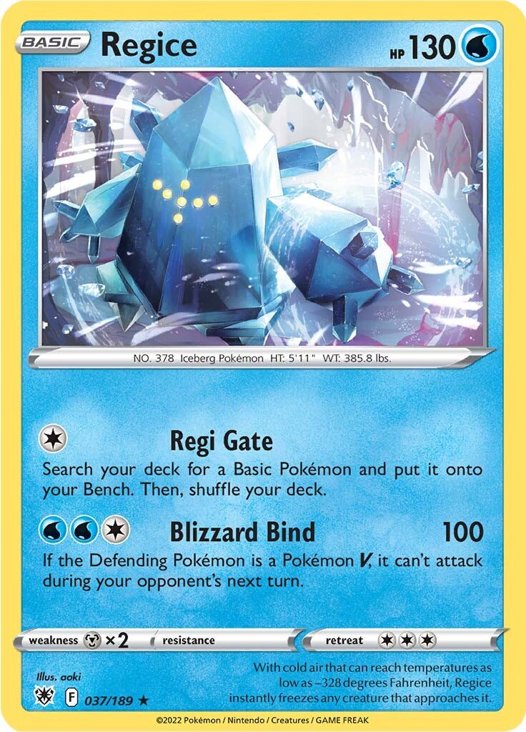 regice pokemon card