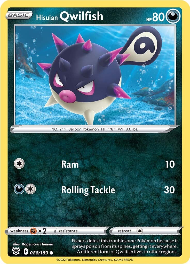 Hisuian Qwilfish card artwork