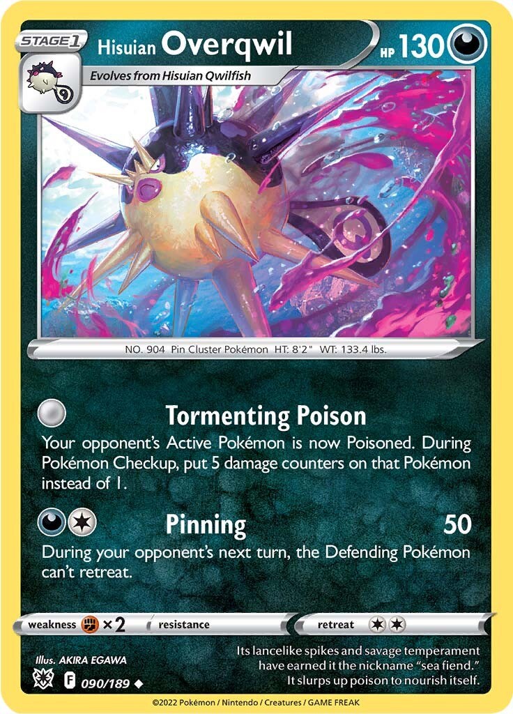 Hisuian Overqwil card artwork