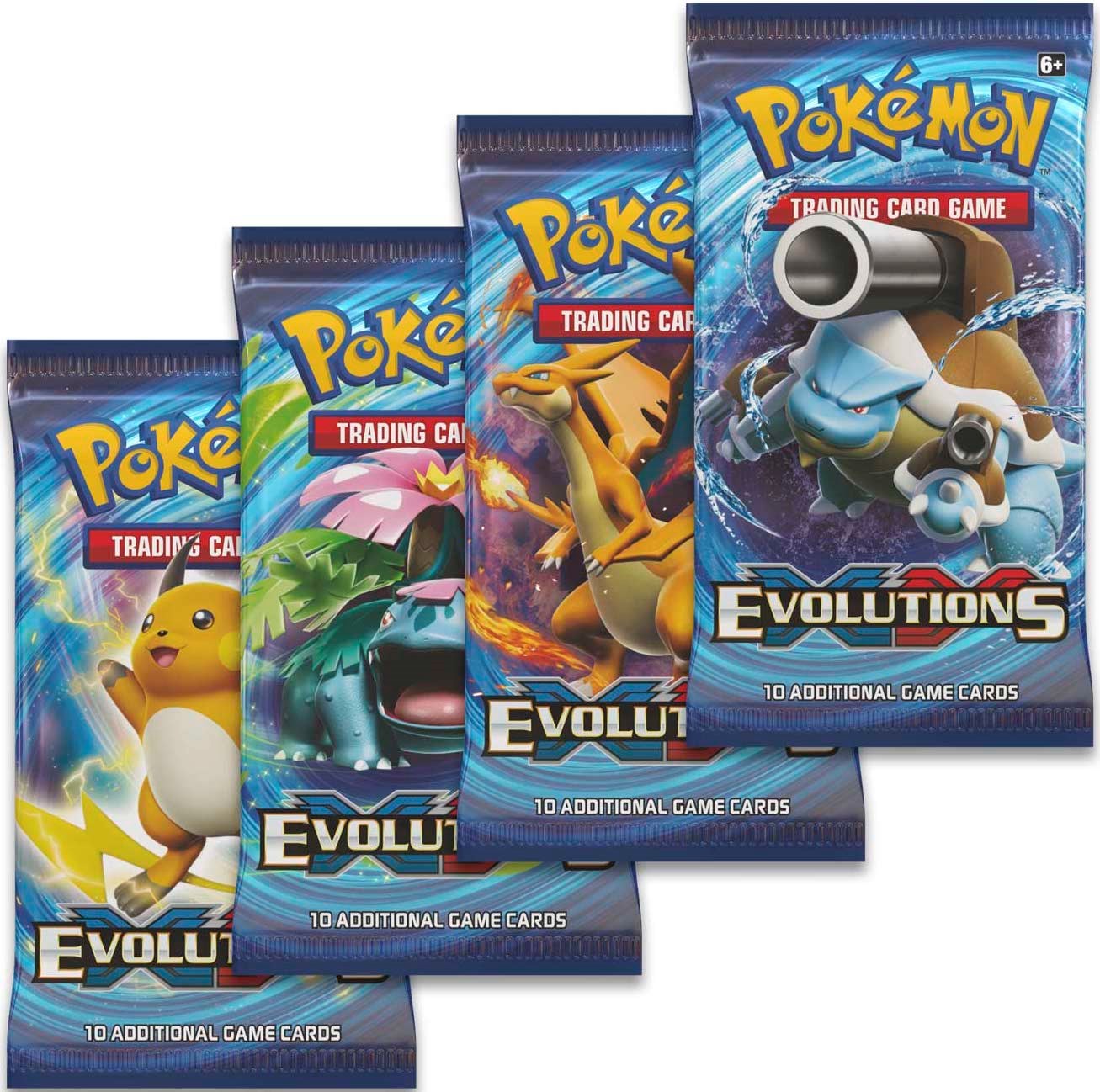 4x Pokemon XY Evolutions Booster Pack Random Art Set 4 Packs Art will vary 