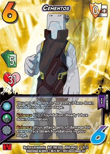 Cementos (Plus Ultra Pack 2) - UniVersus: My Hero Academia Promo Cards ...