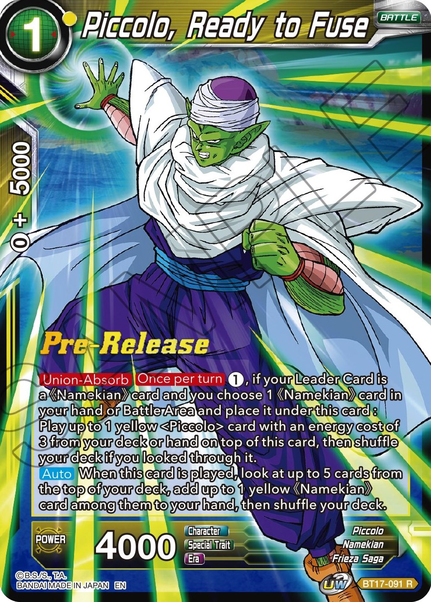 Piccolo, Ready to Fuse - Ultimate Squad Pre-Release Cards - Dragon Ball  Super CCG