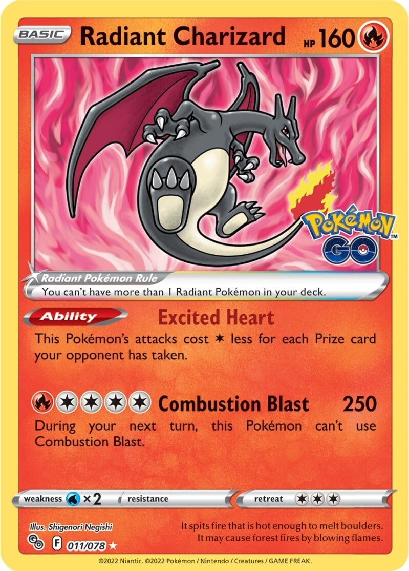 pokemon go card charizard