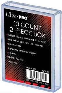 2-Piece 10 Count Clear Card Storage Box - Ultra Pro Deck Boxes - Deck Boxes