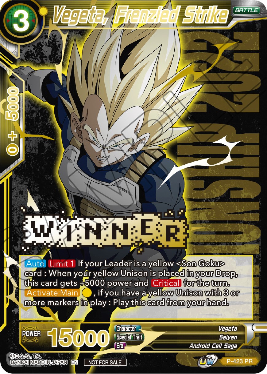 Vegeta, Frenzied Strike (Championship Pack 2022 Vol.2) (Winner Gold Stamped)