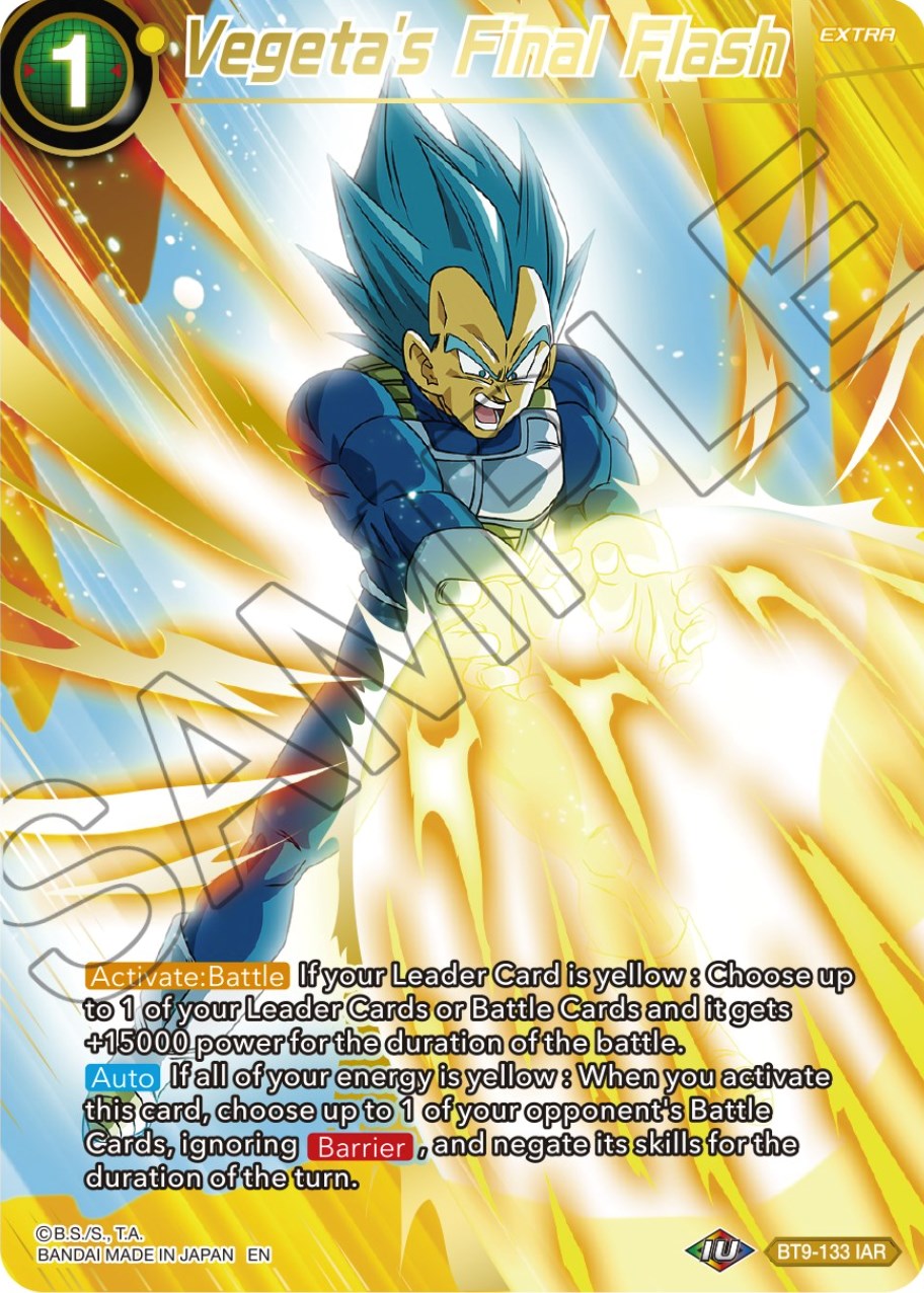 Vegeta's Final Flash Comparison