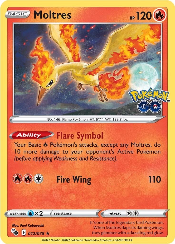 Moltres Giant Pokemon Card Print 