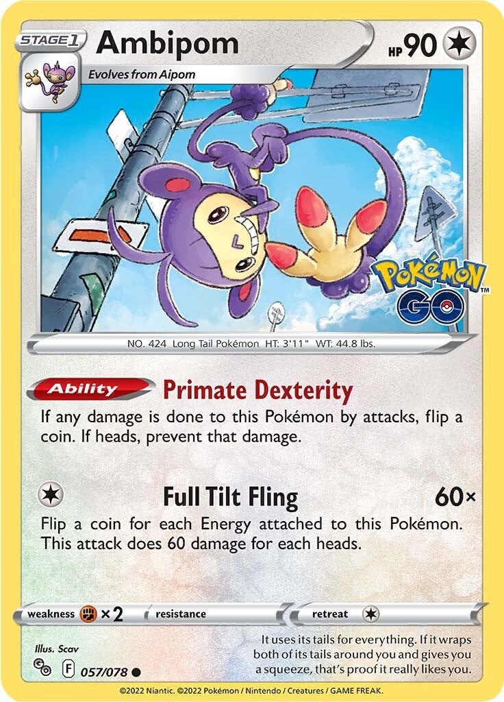 Ambipom card artwork