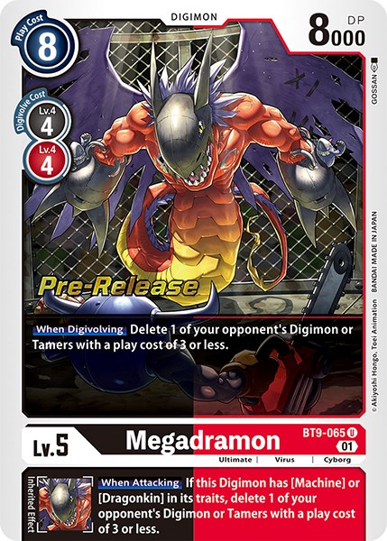 Megadramon - X Record Pre-Release Cards - Digimon Card Game