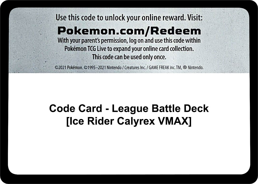 Pokemon TCG: League Battle Deck - Ice Rider Calyrex VMAX, Card Games