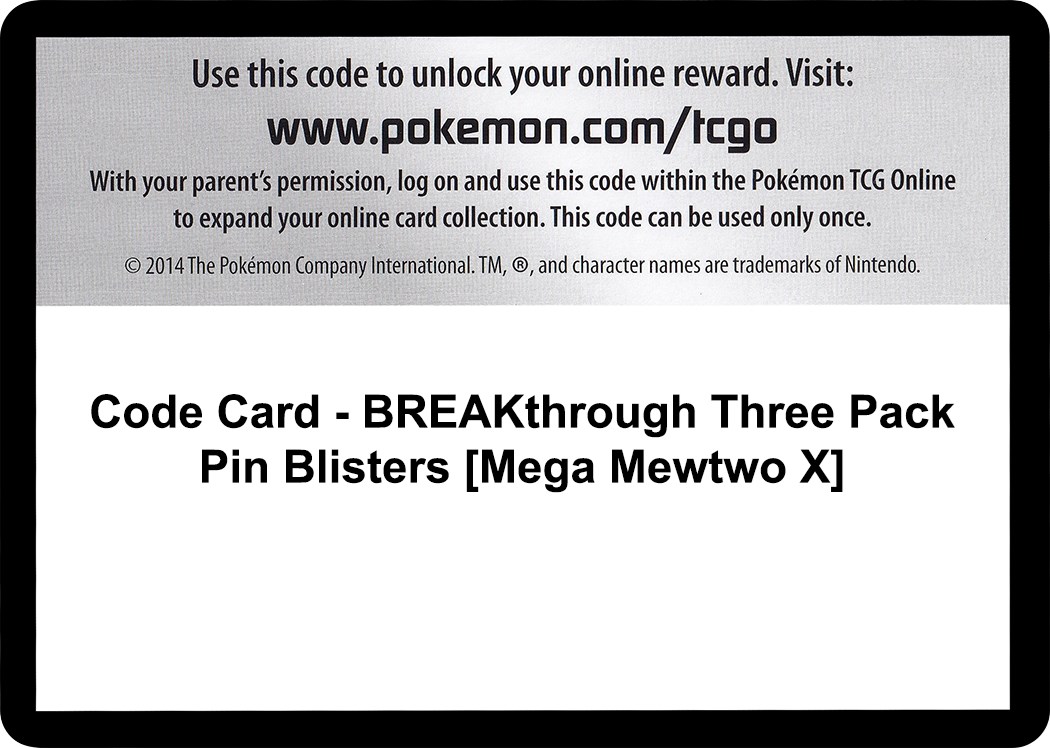 Mega Mewtwo X Pin - BreakThrough Blister Exclusive - Pokemon