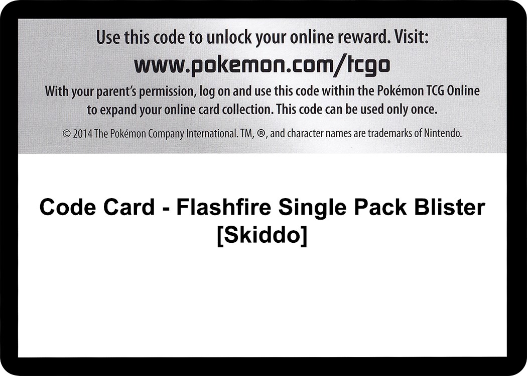 Pokemon XY Flashfire Booster Pack Online TCG Code - Email Delivery!