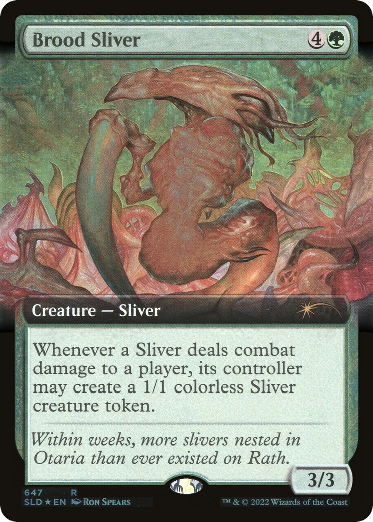 Brood Sliver Extended Art Secret Lair Drop Series Magic The Gathering