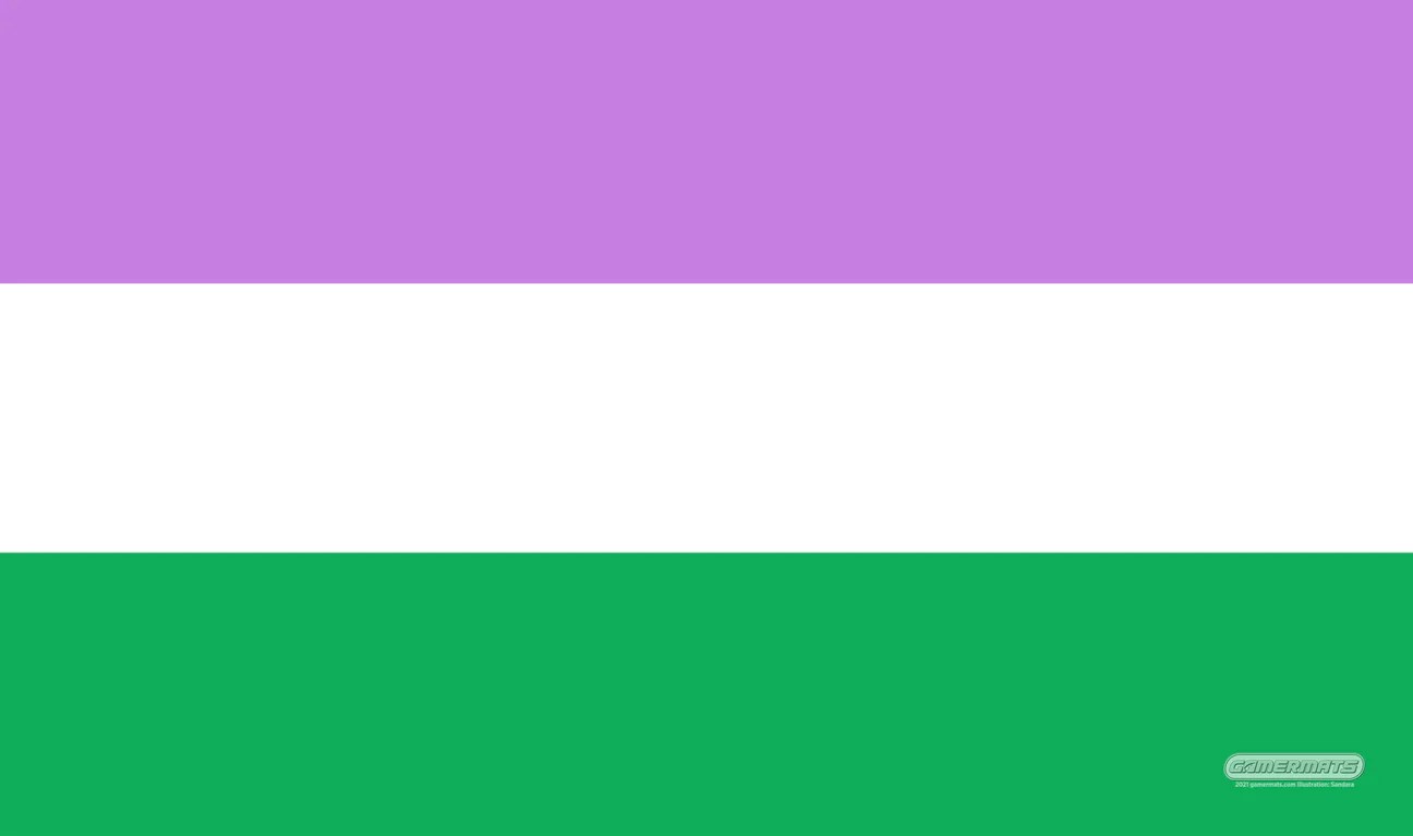GamerMats Playmat Genderqueer Flag GamerMats Playmats Playmats