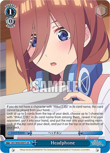 Headphone (SR) - The Quintessential Quintuplets 2 - Weiss Schwarz